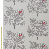 SM Love Birds Velvet Pale Grey Apex Curtains